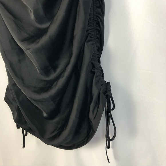 WAYF Black Cinched Side Mini Slip Dress XL - Picture 4 of 5